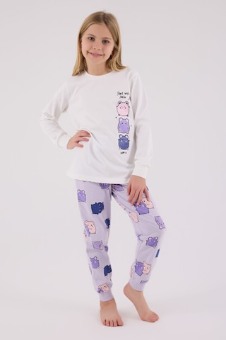 Rolypoly Kız Çocuk Beyaz Pijama Takımı Rp3704-c-v2 Beyaz