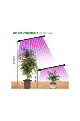 Xiyyadms Usb Çıktılı Bitki Işığı, 3-12 Saat Zamanlayıcı, 10 Seviye Parlaklık, Kırmızı/mavi/5500k Spektrum, Esnek Hortumlu, İç Mekan Saksı Bitkileri İçin 5w Dolu Spektrum Led Işık Diğer