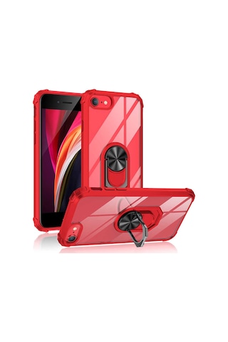 Apple Uyumlu iPhone 6 - 6S Kilif Standli Yüzüklü Mola Silikon Kapak 440390452