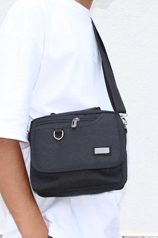 Mergenshoes Svn Sv70 Siyah Polyester Kumaş Erkek El Omuz Çantası Siyah