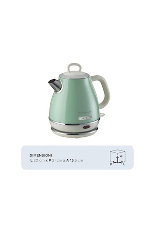 Ariete Vintage Elektrikli Su Isıtıcı 1 Litre Yeşil 2868/04 - Pasl