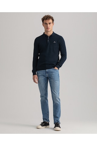 Gant Hayes Erkek Mavi Slim Fit Jean Pantolon DÜZ 1000308.971 Mavi
