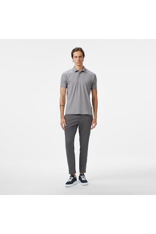 Nautica Erkek Gri Regular Fit Polo Yaka T-shirt Düz K55303t Gri