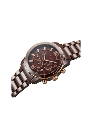 Obaku Denmark V278gcxncn Quartz Seramik Kahverengi 43 Mm Erkek Kol Saati Kahverengi