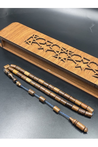 El Yapımı Aslan Ağacı Tespih 9x6 Mm