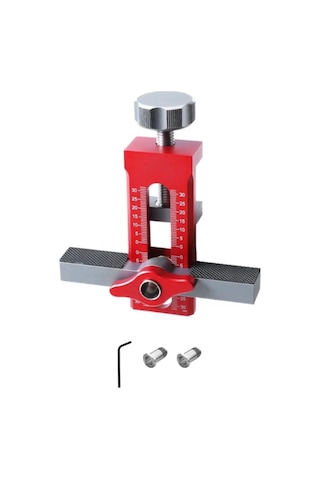 Gajeena Alüminyum Çok Amaçlı Dolap Kapısı Montaj Aleti - Profesyonel Ahşap İşleme Ve Delme Aracı - Kırmızı Standart Model