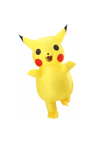 Lıcorıce Parti Karikatür Kostümü-yetişkin Şişme Pikachu Hava Pompası İle