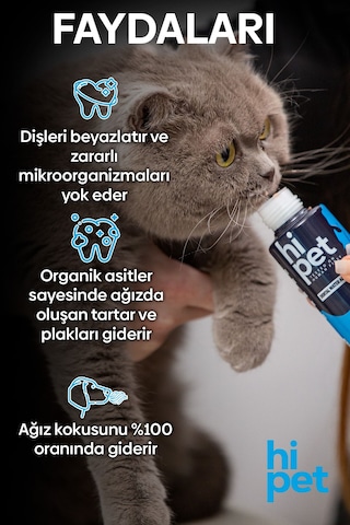HiPet Kedi Ağız Bakım Suyu 100 ML