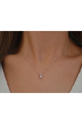 Sirius F Renk 0,18 Karat Pırlanta Tektaş Kolye 0847P0006