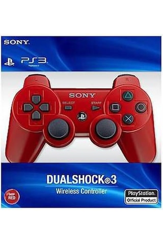 PS3 Joystick PS3 Oyun Kolu Dualshock 3 Kırmızı PS3 Joystick PS3 Oyun Kolu Dualshock 3 Kırmızı