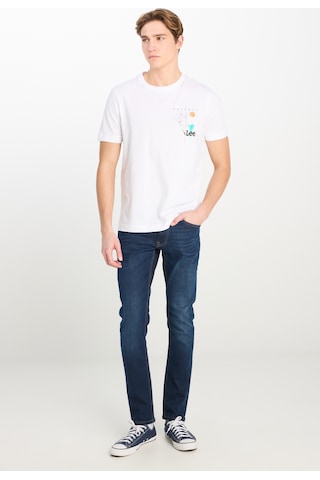 Lee Luke Slim Fit Düşük Bel Denim Esnek Jean Kot Pantolon Deep Blue