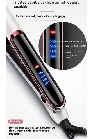 White Yeni Saç Düzleştirici Düzleştirici Curling Ütüler Beyaz