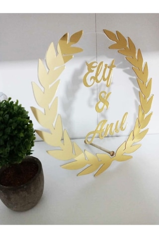 Estölye Pleksi Başak Model Isimlik Söz , Nişan , Masa Üstü Isimlik