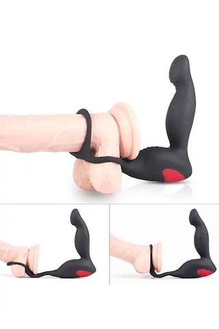 Fastieshop Penis Halkalı Şarjlı Uzaktan Kumandalı Anal Vibratör