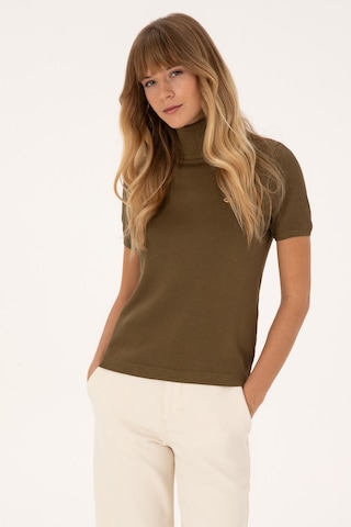 U.S. Polo Assn. Kadın Haki Boğazlı Kazak 50314835-VR027