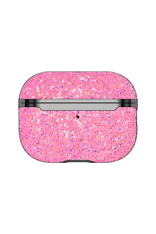 Onegif Apple AirPods Uyumlu Pro 2 2.nesil Bright Simli AirPods Uyumlu Kapak - Pembe Düz Renkli