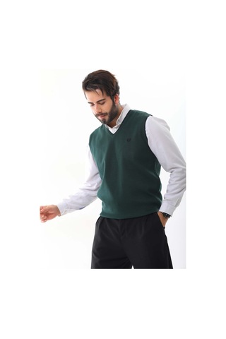 Pelikan Erkek V Yaka Süveter 5610 Yeşil