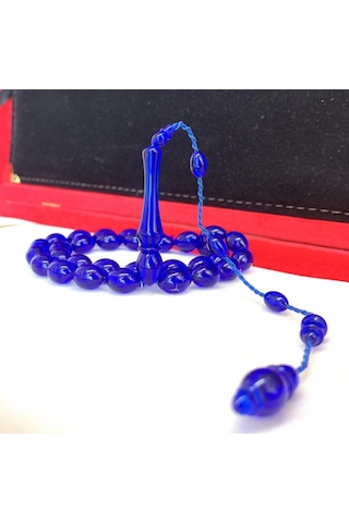 Kehribarkolik Lacivert Toz Kehribar Tesbih