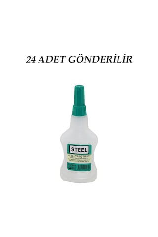 24 Adet Wincell Steel Hızlı Yapıştırıcı 37gr Mdf-ahşap-metal-plastik-deri 5545 1 Adet