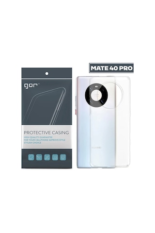 Hepsi Gor Huawei Mate 40 Pro Kılıf Kamera Korumalı Şeffaf Silikon Kılıf- 5775 Najmaddin