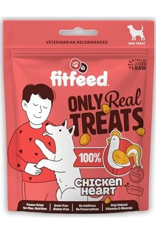 Fitfeed Freeze-dried Çiğ Tavuk Yürek Köpek Ödül Maması 40g