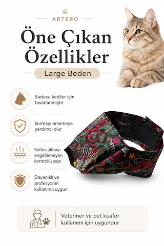 Artero Kediler İçin Kumaş Ağızlık Large Beden