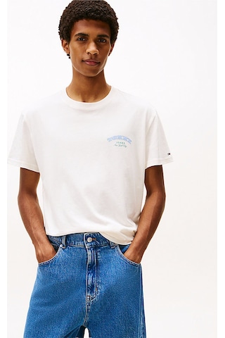 Tommy Jeans Erkek Tişört-dm0dm22318 Beyaz