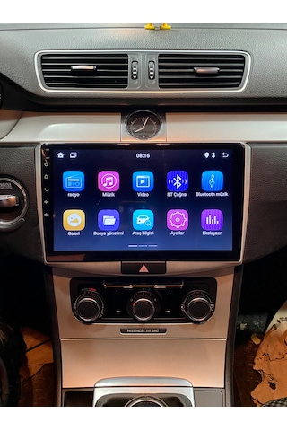 Volkswagen Passat B7 2011-14 10" Uyumlu Androıd Multimedya Gerçek 2/32 Kablosuz Carplay Geri Görüş Kameralı 10"