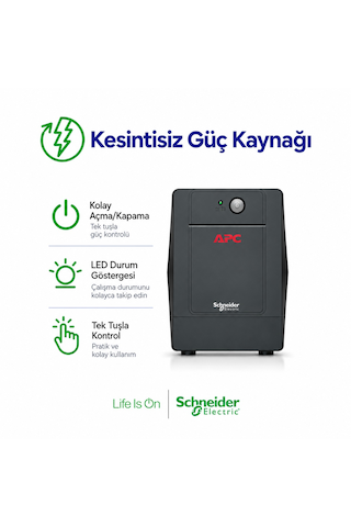 Apc Easy Ups Bvg2200ı-gr 2200va 1200w Line Interactive Avr 4 Schuko Priz Kesintisiz Güç Kaynağı