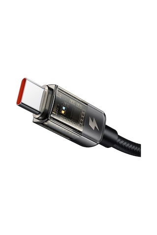Mcdodo Ca-2840 Type-c To Type-c 100w Led Işıklı Power Off Hızlı Data Şarj Kablosu 1.2m - Siyah