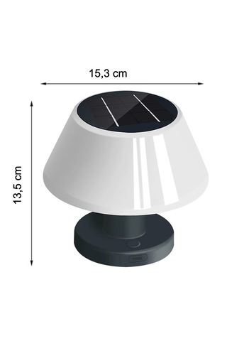 Mdstech Masa Lambası Modern Tasarım Su Geçirmez Güneş Enerjili 4 Kademeli Dim Led Ayarlanabilir Siyah Ve Şeffaf