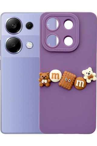 Xiaomi Redmi Note 13 Pro 4g Kılıf 3d M Bear Kamera Korumalı Silikon Kapak