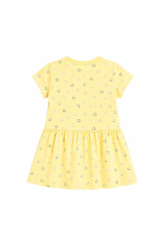 Babyhola 5-8 Yaş Kız Çocuk %100 Pamuk Yazlık Penye Elbise 09362 Sarı