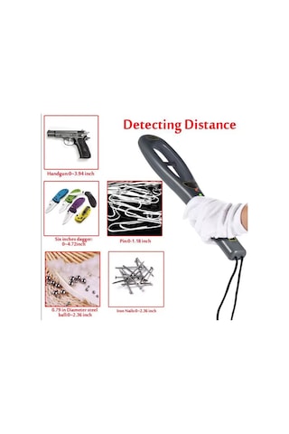 Profesyonel Güvenlikçi El Tipi Üst Arama Altın Metal Arama Dedektörü Hazine Arama El Tipi Gc-101h