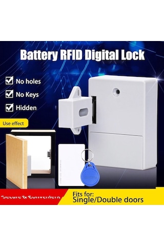 Besthome1 Pil Rfid İç Kart Sensör Kabin Çekmece Akıllı Smartlock Dıy Gizli Dijital Kilit, Deliksiz Ve Gizli