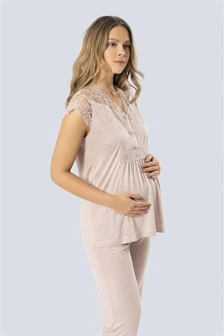 Türen 3294 Lohusa Pijama Takımı - Pudra