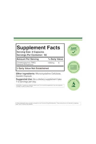 Tmg Trimethylglycine 1,000 Mg 120 Kapsül