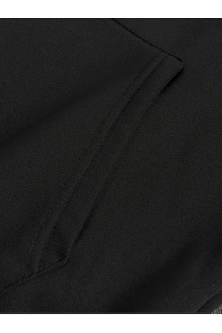Nevermind Unisex Oversize Memento Mori Baskılı Siyah Hoodie Tarz Streetwe Siyah