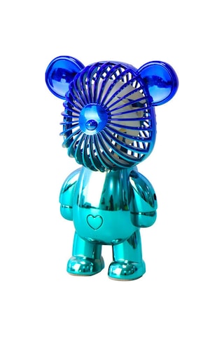 Lyon Mini Şiddetli Ayı Fan El Tipi El Çantası Gradyan Fan - Mavi