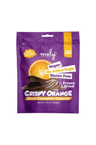 Mely Glutensiz & Şeker İlavesiz Çikolata Kaplı Dondurulup Kurutulmuş Portakal 50 G