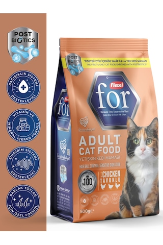 Tavuklu Yetişkin Kedi Maması Tüy Yumağı Kontrolü Ve Hassas Sindirim 500 Gr