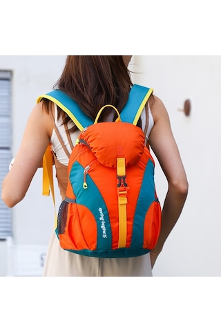 Relaxed Çift Tarzı Sırt Çantası, Eğlence Bisiklet Yürüyüş Sırt Çantası, Büyük Kapasiteli Su Geçirmez Açık Hava Sporları Dağcılık Çantası-turuncu Turuncu