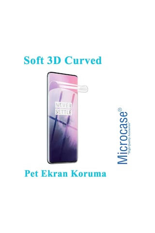 Microcase Oneplus 7T Pro Full Ekran Koruma Curved 3D Pet Film