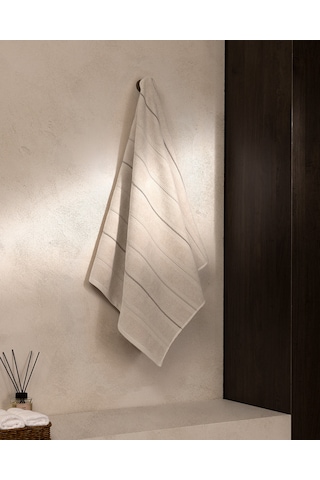 Madame Coco Celeste %100 Pamuk Banyo Havlusu - Bej - 70x140 Cm 8684427342800 Çok Renkli