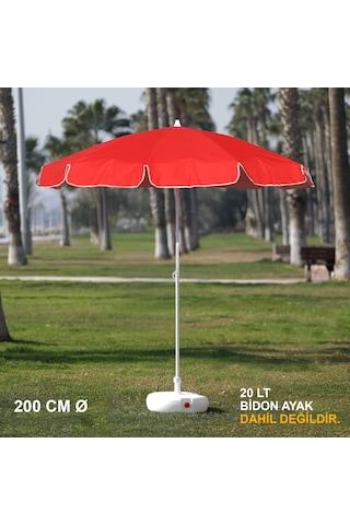 Kırmızı Plaj Şemsiyesi 200 Cm Ø