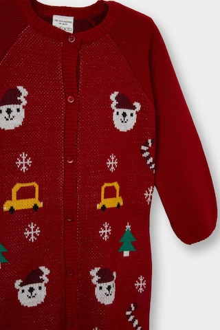 Defacto Erkek Bebek Yenidoğan Yeni Yıl Baskılı Triko 2li Tulum F3235a525wnrd79 Kırmızı-rd79