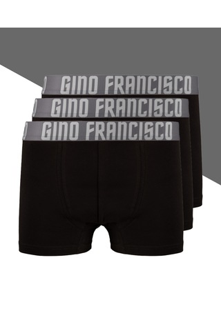Gino Francisco Erkek Boxer 3'lü Paket Pamuklu Mood Serisi Gri Premium Kutulu Set