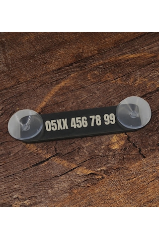 Kişiye Özel Araç İçi Ahşap Numaratör - 1 Alana 1