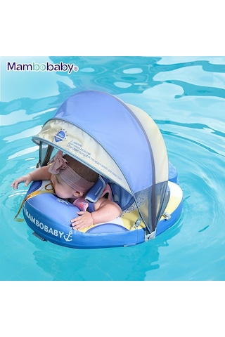 Mambobaby Yüzme Simidi - Sailing, Emniyetli, Gölgelikli Ve Ayak Destekli