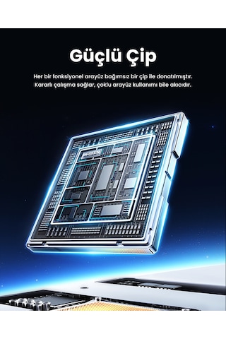 Ugreen 7-in-1 Type-c Giriş 1xusb-c 100w Pd, 1x4k/60hz Hdmı, 1xusb-a 3.0, Rj45, Sd, Tf Port Çoklayıcı Hub, 45155